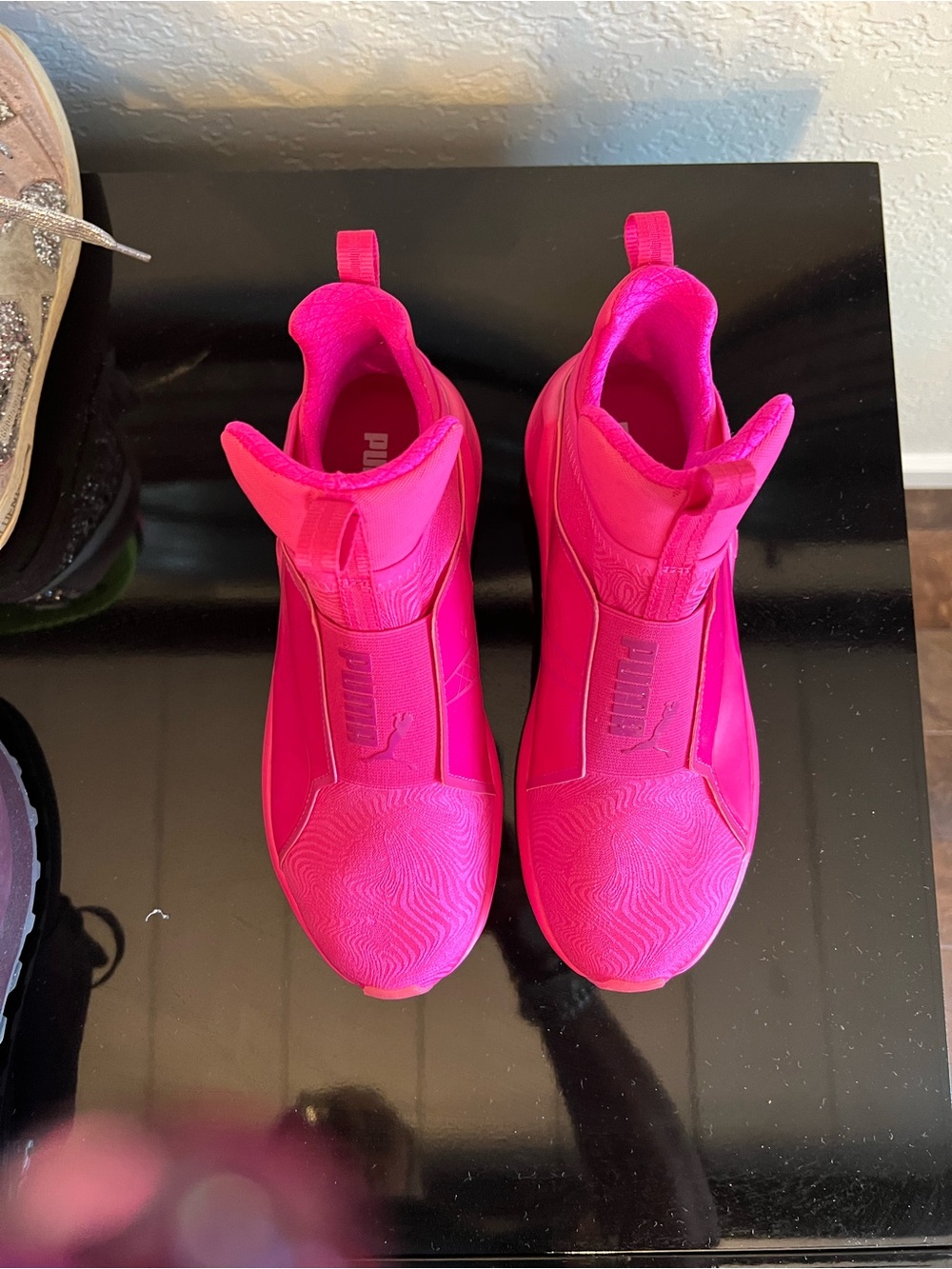 Puma Bright Hot Pink Slip-On Sneakers - Picture 2 of 3